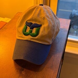 47 Brand Vintage Whalers Hockey Cap in Tan and Blue